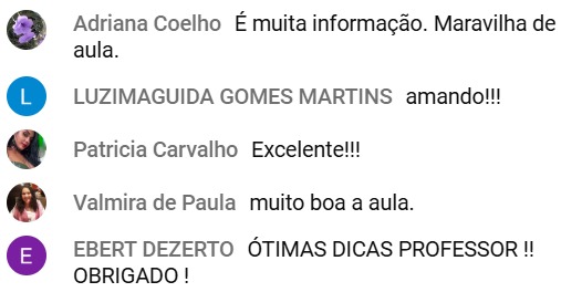 Depoimento de participante do workshop