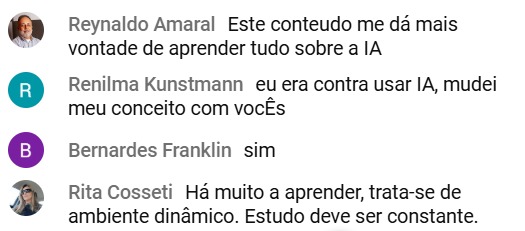 Depoimento de participante do workshop